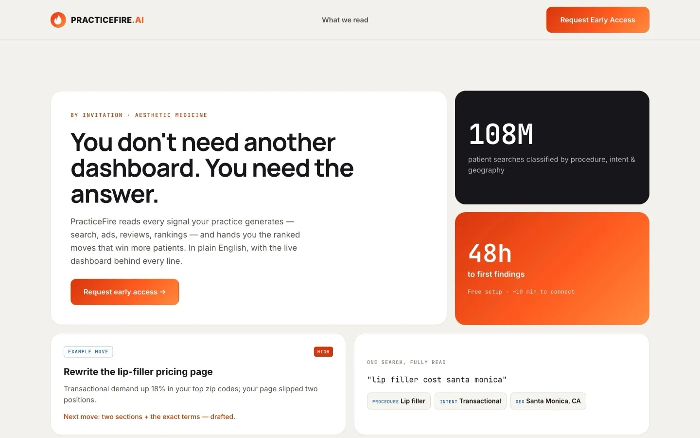 Screenshot of the Bento homepage variant