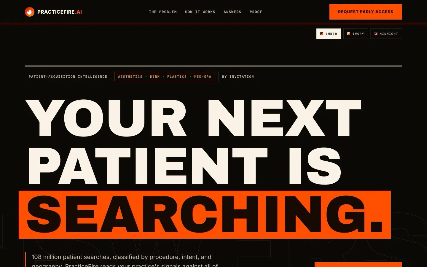 Screenshot of the Heat homepage variant